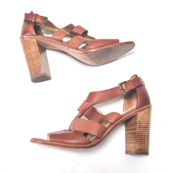 Cole Haan Women’s Sandals Modern Classic Boho Leather Block Heel Minimal Chic 9 - Picture 2 of 12